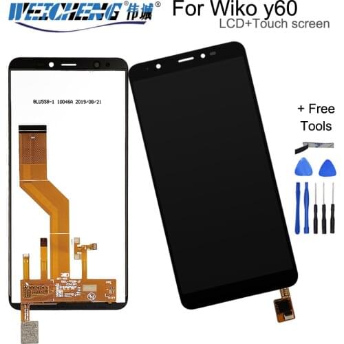 5.45in" Black For Wiko y 60 LCD Display+Touch Screen Digitizer Assembly Replacement For Wiko y60 lcd+Tools