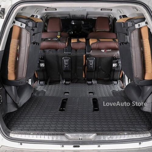 For Toyota Fortuner 2016 2017 2018 2019 2020 Car Leather Trunk Mat Boot Liner Tray Rear Trunk Cargo Protective Pad Accessories