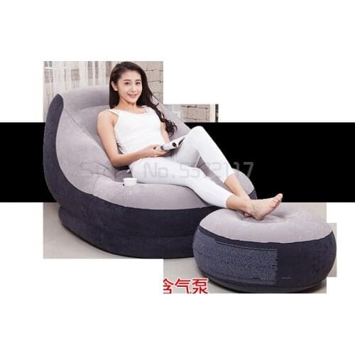 Lazy sofa inflatable tatami sofa air cushion bed seat single folding recliner sofa bed