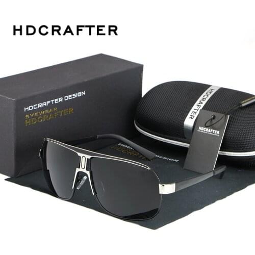 HDCRAFTER Brand Vintage Sunglasses Polarized Coating Mirror Goggle Driving Sun Glasses Eyewear for Men oculos de sol masculino