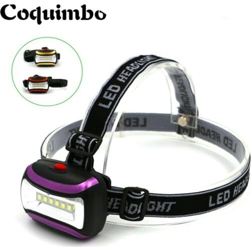Mini Headlight Waterproof 6 * LEDs Headlamp Small Head Torch Light For Camping Hunting Powered By 3*AAA Battery