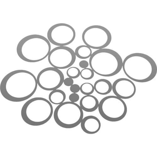 Wall Stickers Home Decoration Water & Steam Resistant TV Backdrop 3D Mural Art Living Room DIY Ring Acrylic Stereoscope