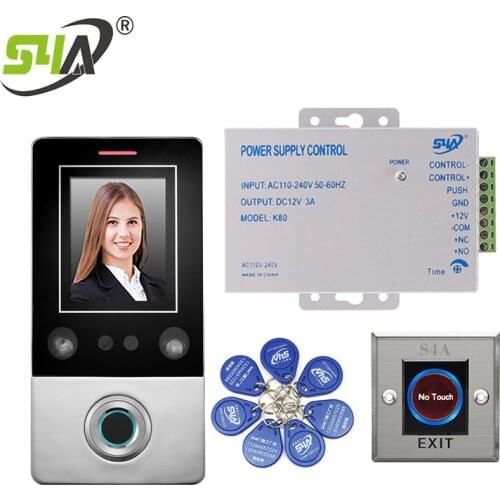 No touch door opener keyless face recognition 13.56mhz MF smart lock access control door opener with fingerprint sensor