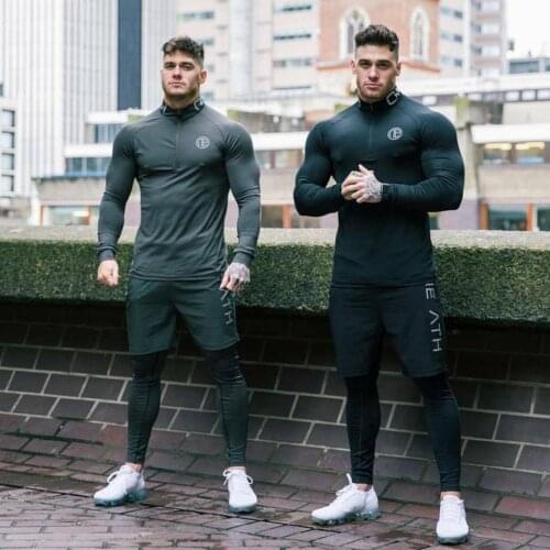 2018 New Brand Autumn Winter Bodybuilding Hoodies Men Gyms Sweatshirts Long Sleeve Cotton Sportwear Fitness Pullover