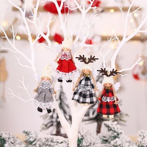 New Christmas decorations Wings Angel Pendant fashion creative boys and girls Christmas Tree Pendant cloth doll