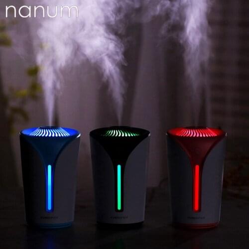 New Aroma Essential Oil Diffuser Mini Ultrasonic Flame cup humidifier Air Purifier LED Night Light USB Car air freshener