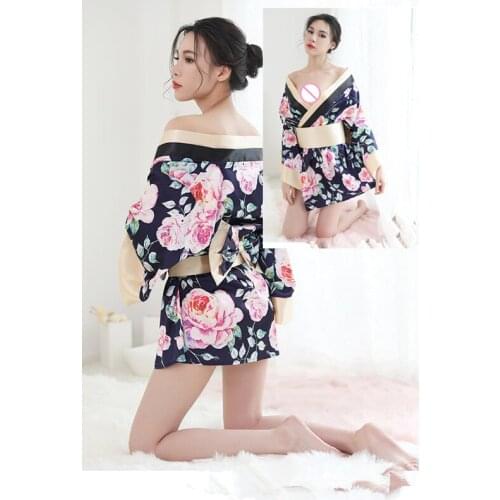New style sexy lingerie female Japanese style kimonocherry kimono temptation suit