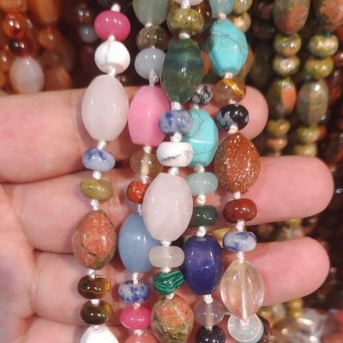 Charms Natural Agates Stone Pendant Necklace Malaysian Jades Gold Sand Stones Pendant Neckace fit Party Gift Length 45cm