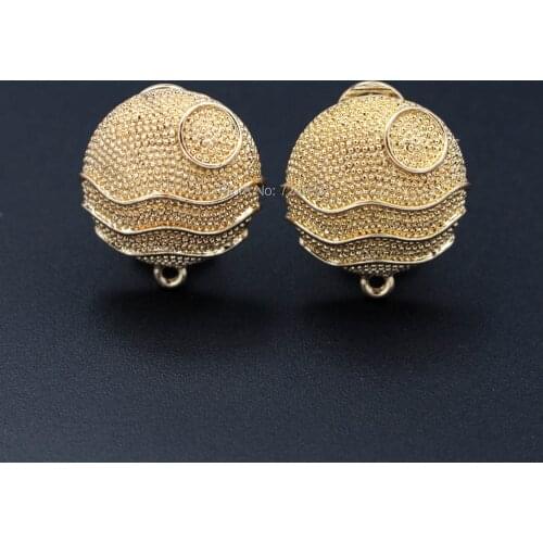 Earrings post with Loop Connectors 19mm Circle Base African Chile Women Wedding Clip Stud Earrings DIY Jewelry Findings Bulk