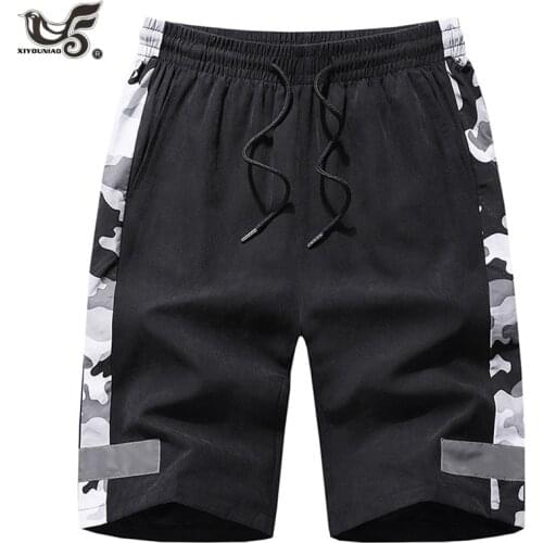 Big size 7XL 8XL Men`s Shorts Summer Sportswear Breathable Quick-dry Gym joggering shorts outwear Camouflage Reflective trousers