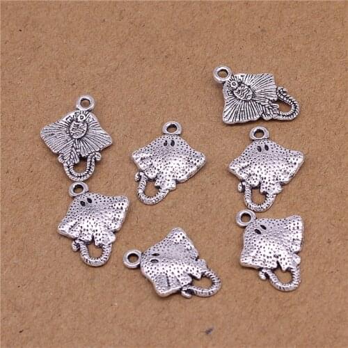 Sweet Bell 60pcs Vintage Charms Fish Pendant Antique Fit Bracelets Necklace DIY Metal Jewelry Making Free shipping 3B362