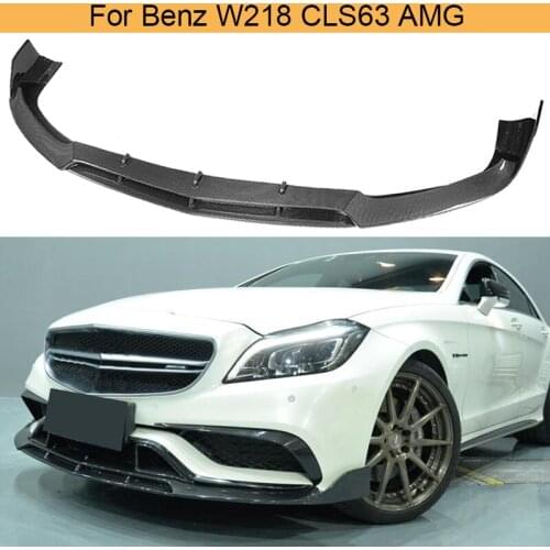 Carbon Fiber Car Front Bumper Lip Spoiler for Mercedes Benz CLS Class W218 CLS63 AMG S Sedan 4 Door 2015-2017 Front Lip Spoiler