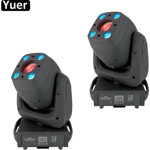 2Pcs/Lot LED Spot Wash Moving Head Light DMX512 Control and 3 Prism face Professional Stage Party Disco DJ Stage Lighting Effect
