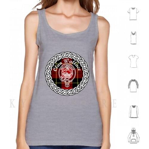 Wallace Surname Last Name Tartan Crest Badge Tank Tops Vest Sleeveless Wallace Heraldry Coat Of Arms Tartan Kilts Chief
