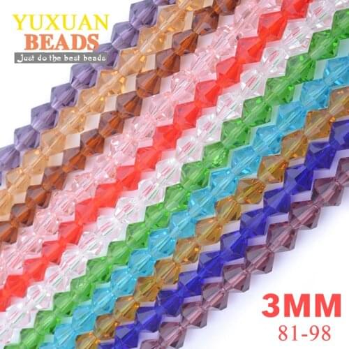 TOP quality 3mm 150pcs AAA Bicone Upscale Austrian crystals beads loose supply AB color plating bracelet Jewelry Making DIY H271