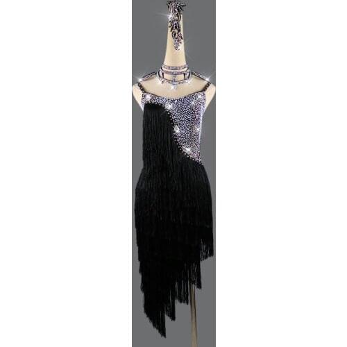 Women Latin Dance Dress Fringe Women Ballroom Dancing Dresses Latin Dance Costume Dance Latin Dresses Tango Dress Samba Skirts