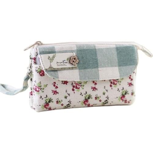 Womens Cotton Mini Handbags Ladies Wristlets Bags Female Small Phone Organizer Pouches Bolsas Feminina Bolsos for Girls