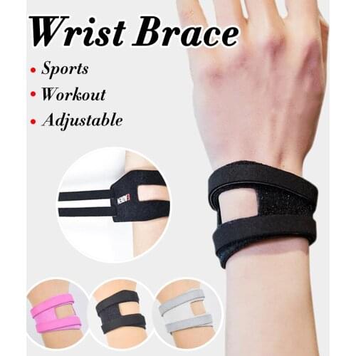 1Pair Wrist Braces Adjustable Wirts Wrap for TFCC Tear Soft Faux Leather Lining