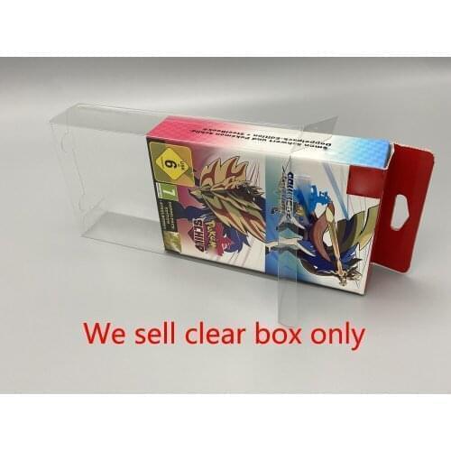 10PCS Clear transparent box For SWITCH Sword Shield Limited Edition EU version storage box collection display box transparent