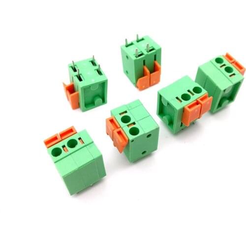 2P PCB Spring Terminal Block 7.62mm Pitch, Right Angle 142R-7.62-2P, can connected to 4p,6P CE Rohs UL