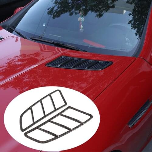 2pcs Carbon Fiber ABS Chrome Engine Roof Hood Frame Trim For Mercedes Benz SLK Class 2011-2015 Car Accessories