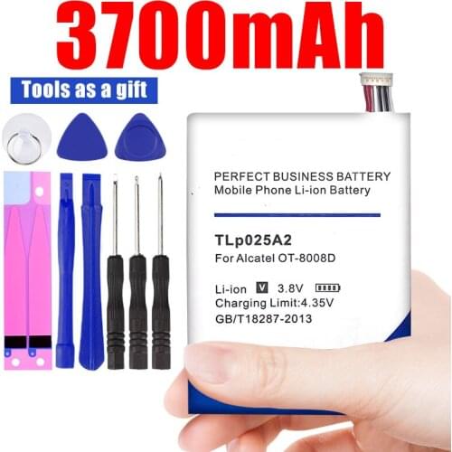 3700mAh TLp025A2 for Alcatel One Touch idol X+ 6043D Scribe HD OT-8008D TCL S960 Y710 Y900 Battery