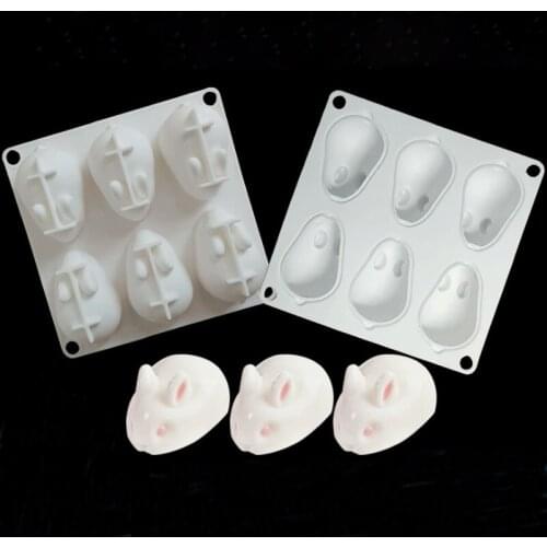 3D Rabbit Silicone Molds Fondant Craft Cake Candy Chocolate Sugarcraft Ice Pastry Baking Tool Mould Pudding Mold Cake Decorator