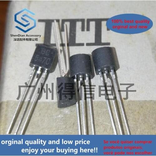 50pcs 100% orginal new BC547C BC547 Copper feet amplify 500 TO-92 real photo