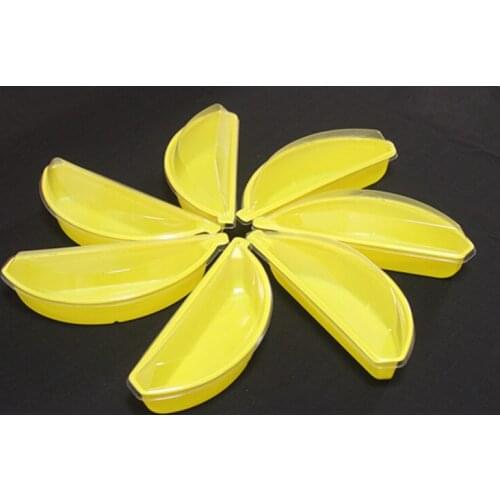 Banana shape disposable plastic west point box snack cake Smug 50pcs 100pcs