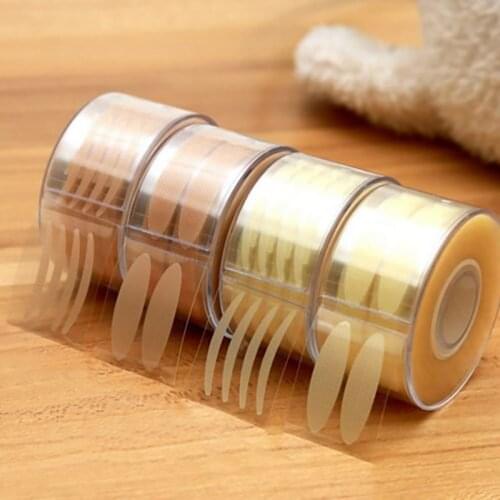 600Pcs/box Big Eyes Make Up Eyelid Sticker Double Eyelid Tape Fold Self Adhesive Stickers S/L Makeup Clear Beige Invisible Tool