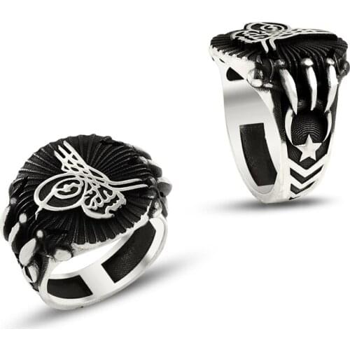 925 Silver Handmade Traditional Ottoman Rings for Men