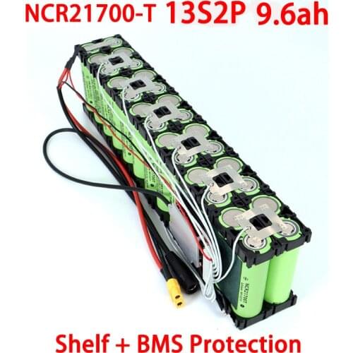 21700 48V 9.6AH NCR21700T 13S2P High power 750W Electric Bike Battery E-bike Battery 54.2V 9600mAh Lithium Battery with 50A BMS