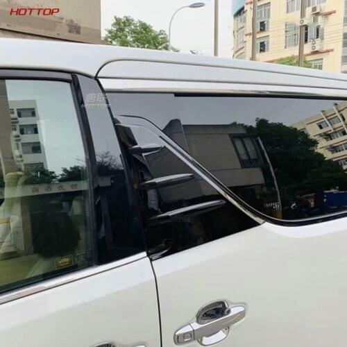 Car Accessories B Pillar Window Quarter Cover Garnish Piano Black For Exterior Toyota Alphard Vellfire 3rd Gen 2016-2020