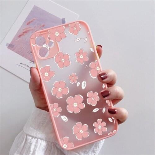 Peach Blossom Daisy Flower Blue Rose Phone Case For iphone X XS MAX XR 12 mini 11 pro max 6s 7 8 Plus SE 2020 Back Cover Fundas