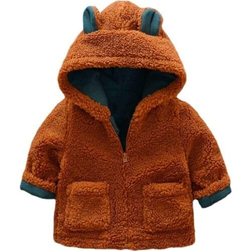 New Winter Fashion Children Coat Baby Girls Clothes Boys Cotton Solid Hooded Jacket Toddler Casual Costume Sports Kids Clothing