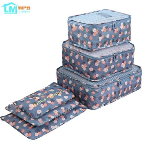 LIYIMENG 6Pcs/Set Travel Storage Bag Home Organizer Box For Clothes Tidy Pouch Suitcase Clothing Divider Container Outdoor Boxes
