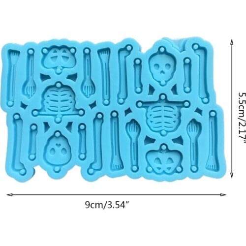 Epoxy Resin Mold Handmade DIY Crafts Jewelry Making Tool Skeleton Earrings Pendant Casting Silicone Mould