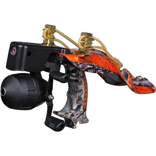 Quality Laser Slingshot Black Hunting Bow Catapult Fishing Bow Outdoor Powerful Slingshot for Shooting Crossbow Bow