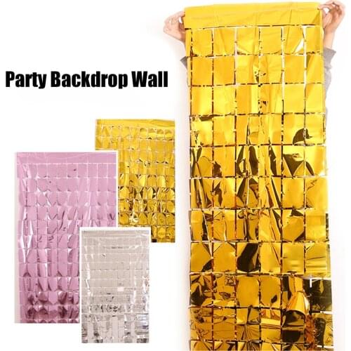 2m Length Square Birthday Party Backdrops Bachelorette Party Decorations Wedding Backdrop Decorations Wall Background Curtain