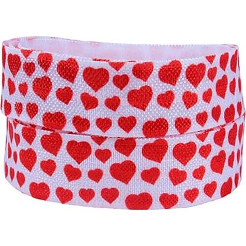 FLRA FOE FLORA ribbon wholesale valentine heart design foe ribbons fold over elastic ribbon