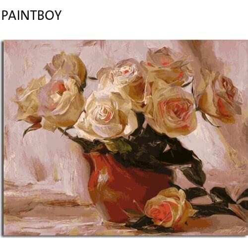PAINTBOY DIY Framed Pictures Painting By Numbers DIY Digital Canvas Oil Painting Home Decor For Living Room Wall Art