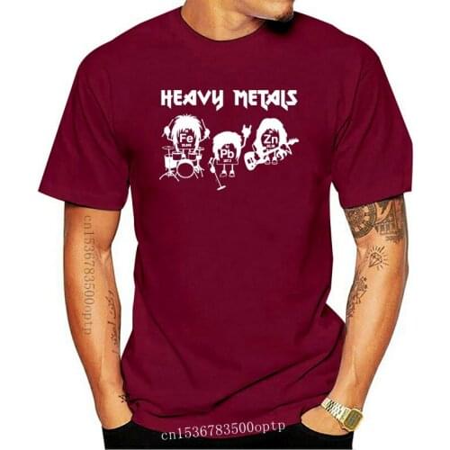 New Heavy Metals Chemistry Periodic Table Rock Roll Music Physics Biology Tee Funny Humor Pun Graphic Adult Mens T-shirt