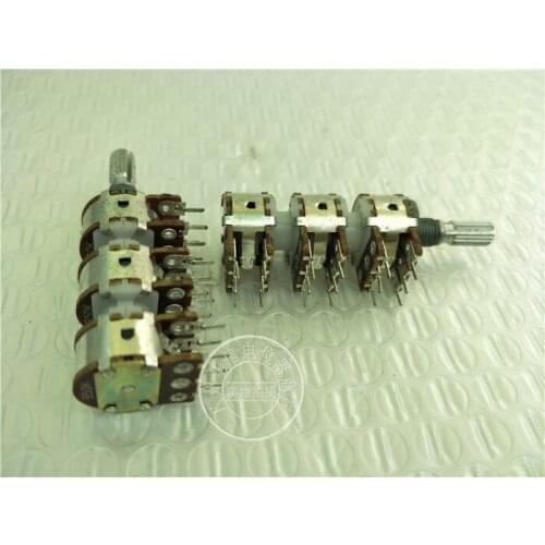 Original new 100% WH148-6B-2 six couplets potentiometer B50K handle length 20MM white shell (SWITCH)