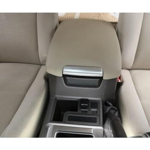 Chorme Armrest Storage Box Switch Panel Cover Trim fit For Toyota Land Cruiser Prado 2010-2018
