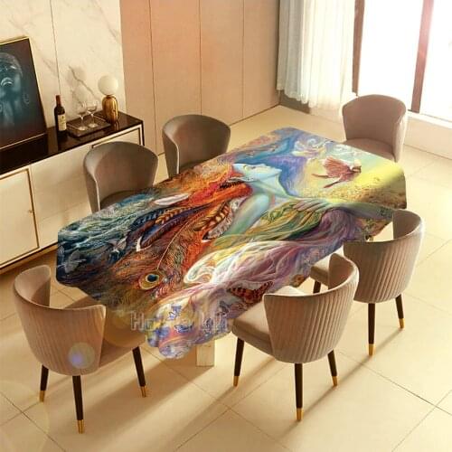 Fantasy Art Colorful Tablecloths For Indoor And Outdoor Decor