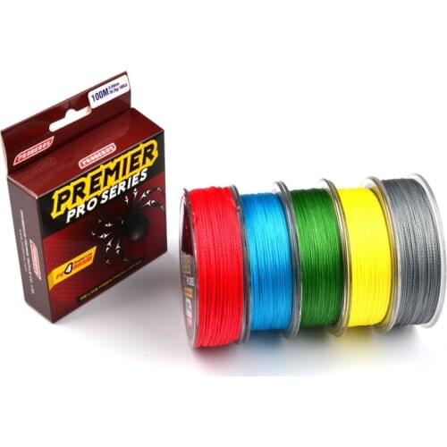 4 Strands 100M Multicolor Super Strong Braided Wire Fishing Line 6-100LB 0.4-10.0 PE Material Carp Fishing For Fish Rope Cord