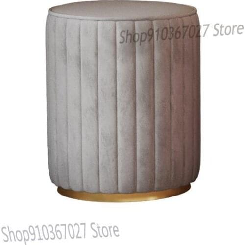 Nordic Dressing Stool Simple Round Stool Coffee Table Short Stool Bedroom Net Red Light Luxury Nail Stool Makeup Stool