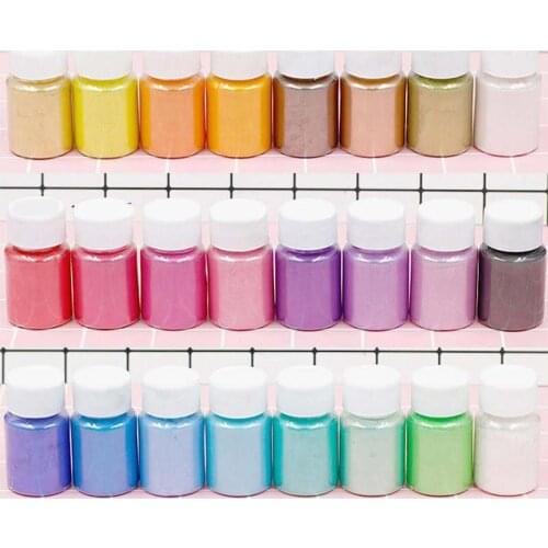 Mica Powder Natural Pigments Safe DIY Art Nail Gel Decorative Filling Cover In Resin Shiny Acrylic Dip Powder Mica 25ml HIAISB