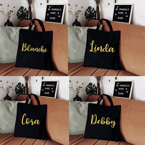 Custom Bag Graduation Party Shopping Bags Birthday Gift Personal Signature Tote Bag Canvas Personalization Bags Gift for Her