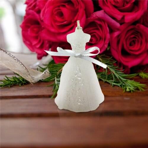 Wedding Scented Candles Creative Crafts Home Decoration Ornaments Romantic Painted Bridal Dress Candle Anniversary Proposal Prop